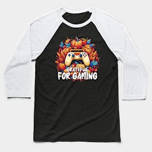 Pixel Harvest: Grateful For Gaming Thanksgiving Edition Baseball T-Shirt